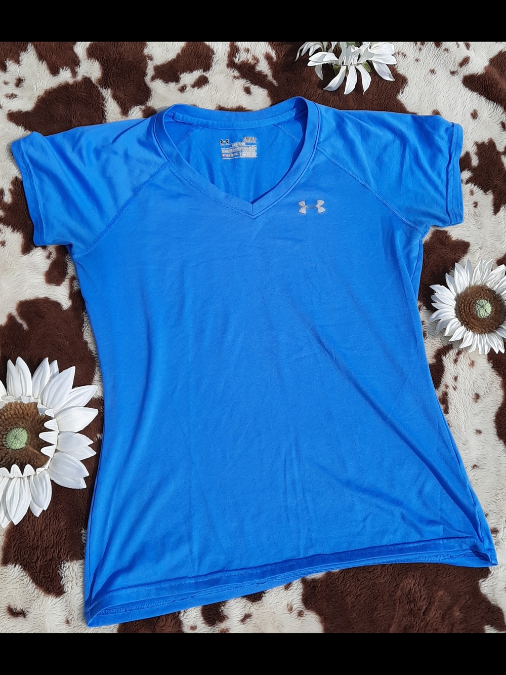 Under Armour Women's Bright Blue V-Neck Performance Tee